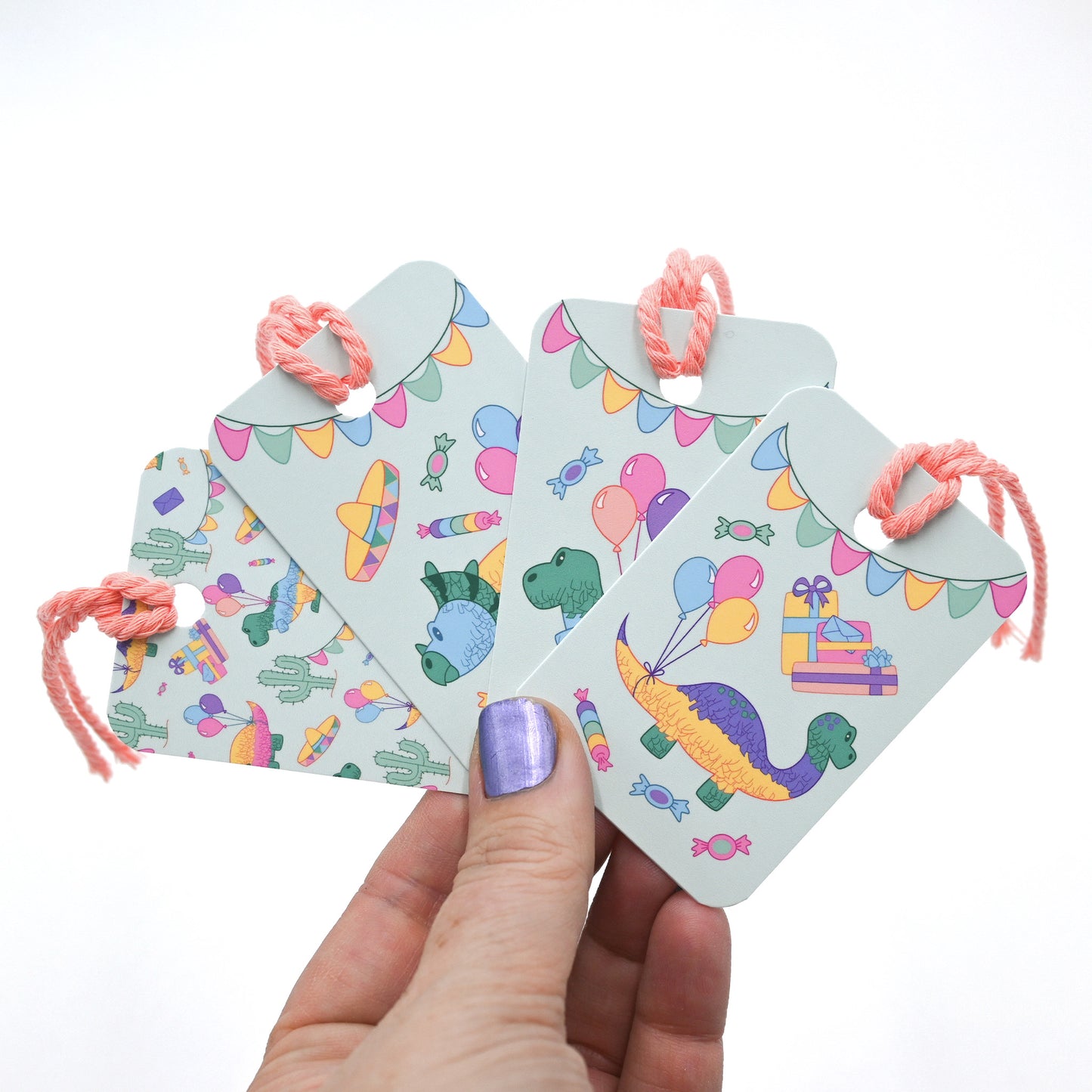 Dino Fiesta Gift Tags | Set of 12 Tags