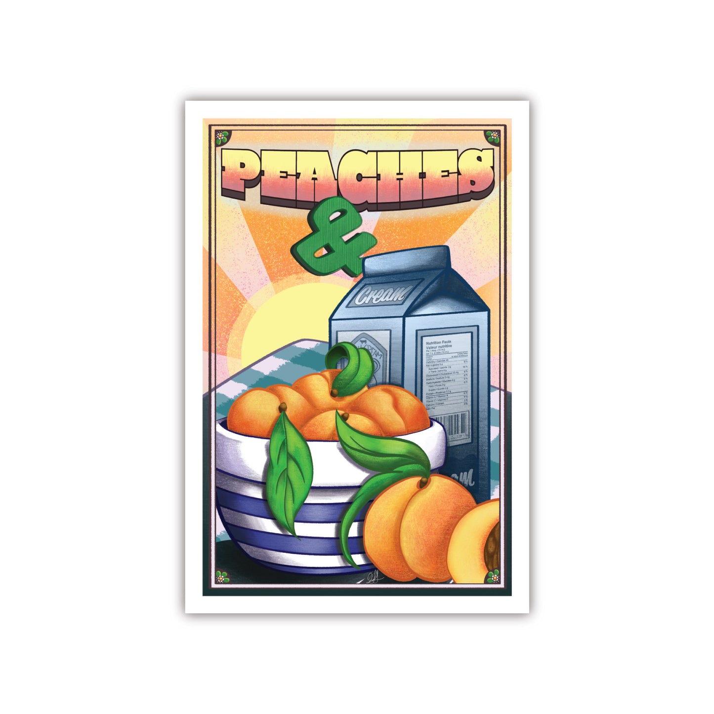 Peaches & Cream  |  Vinyl Sticker