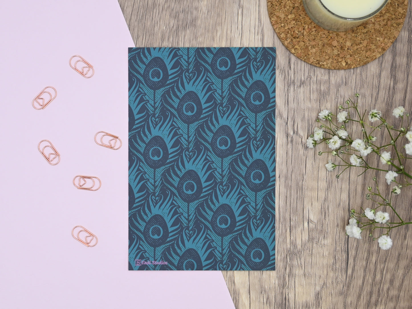 Peacock Feather Postcards | Set of 4