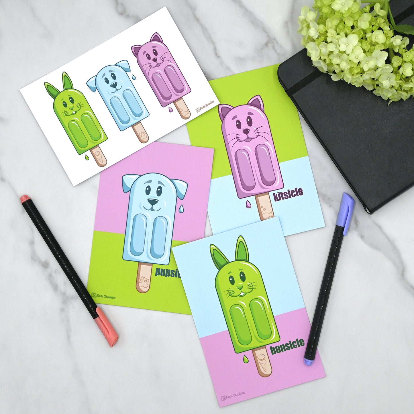 Petsicle Postcards | Set of 4