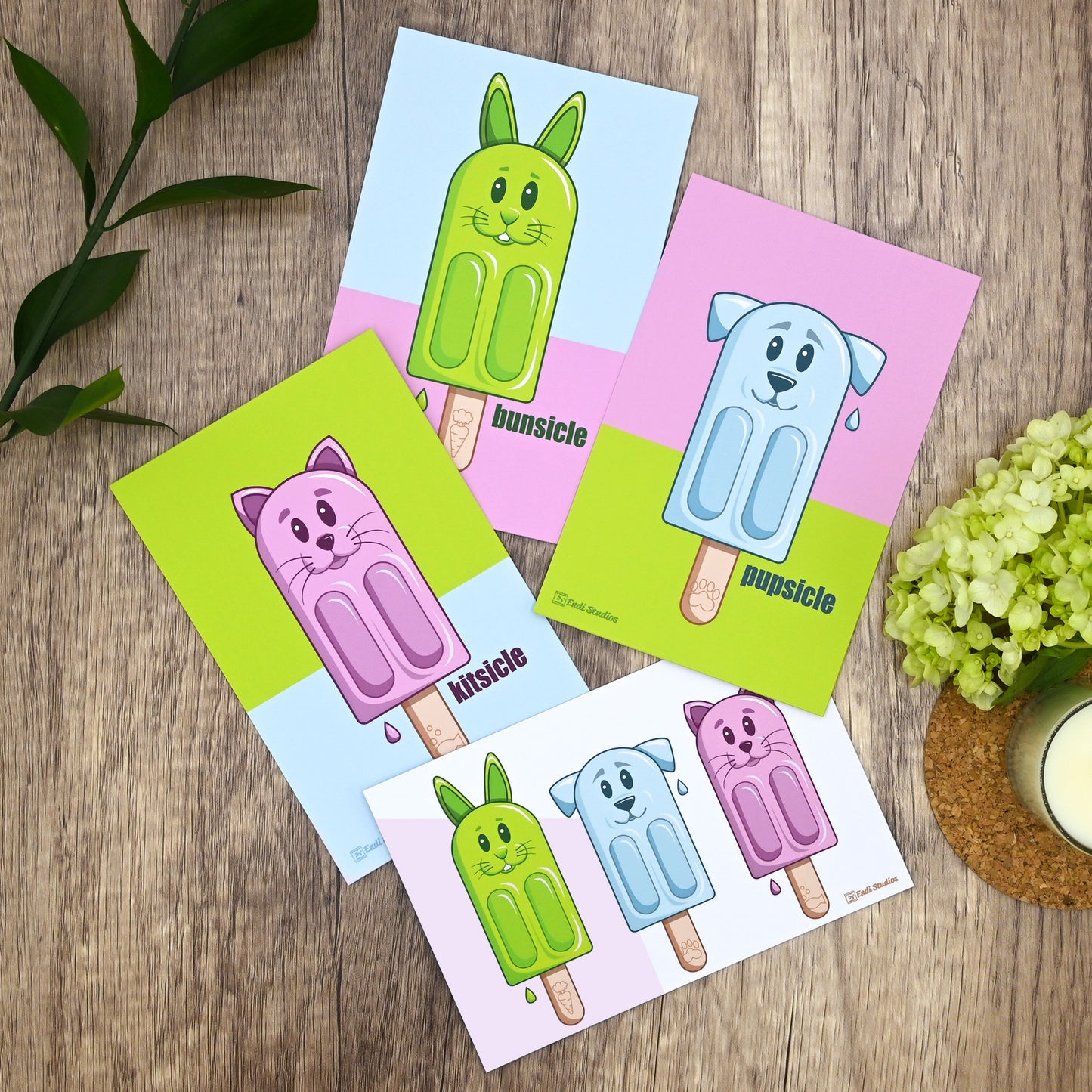 Petsicle Postcards | Set of 4
