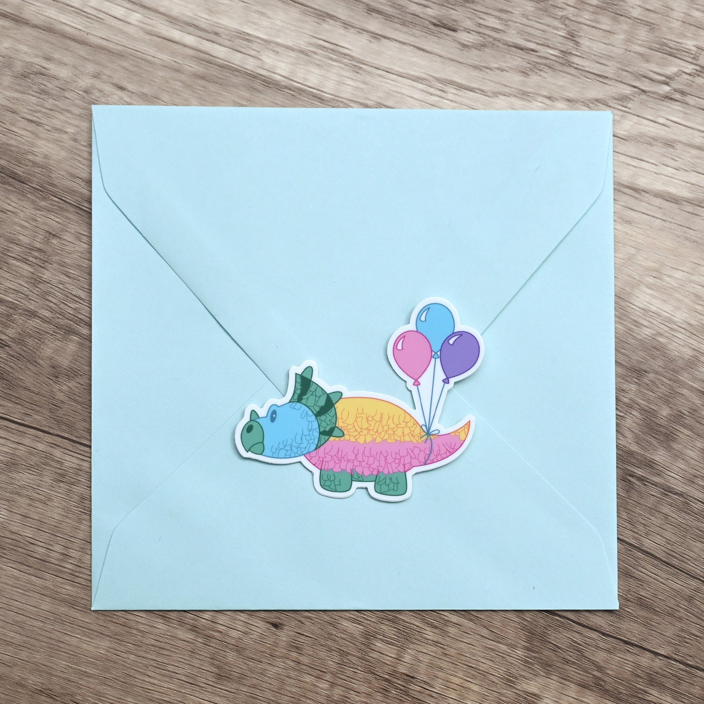 Triceratops Pinata  |  Vinyl Sticker