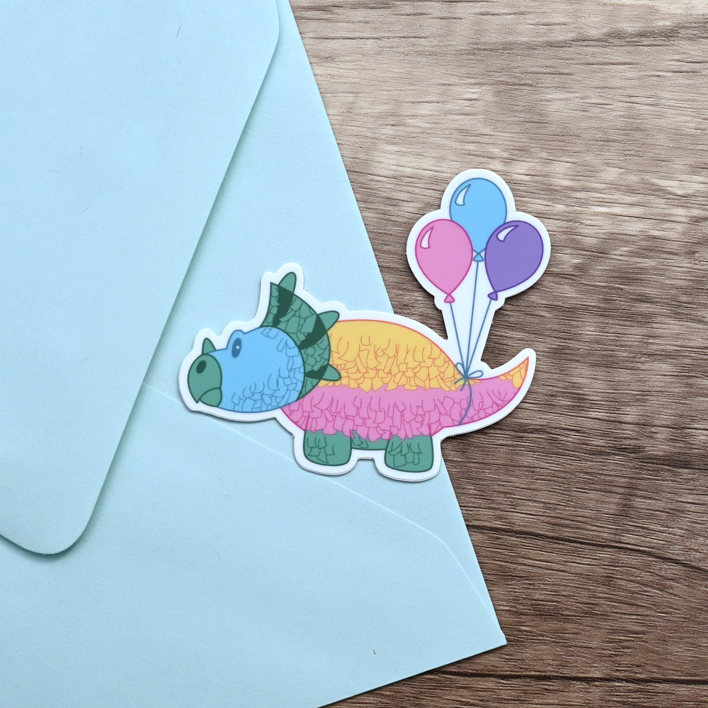 Triceratops Pinata  |  Vinyl Sticker