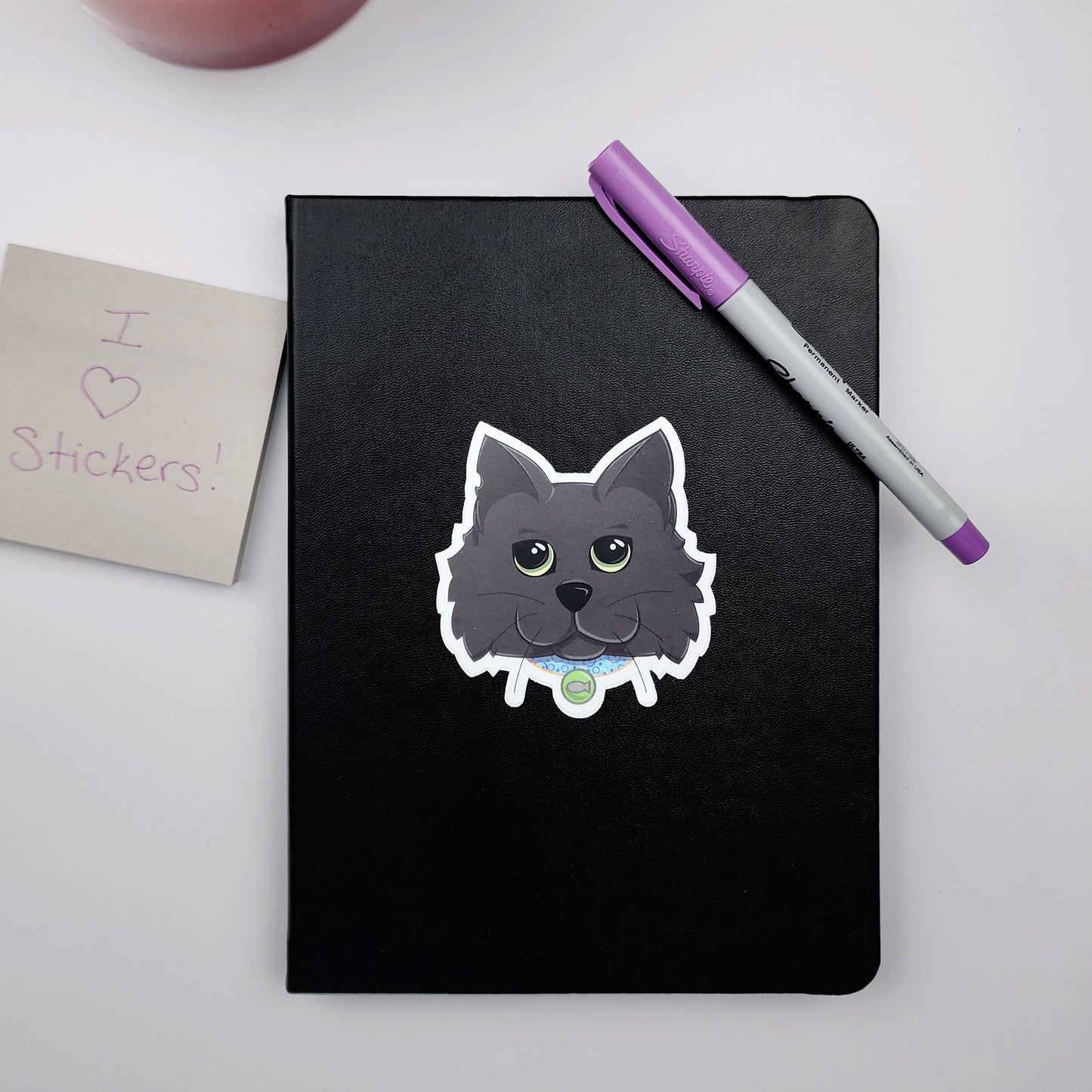 Grey Cat  |  Vinyl Sticker