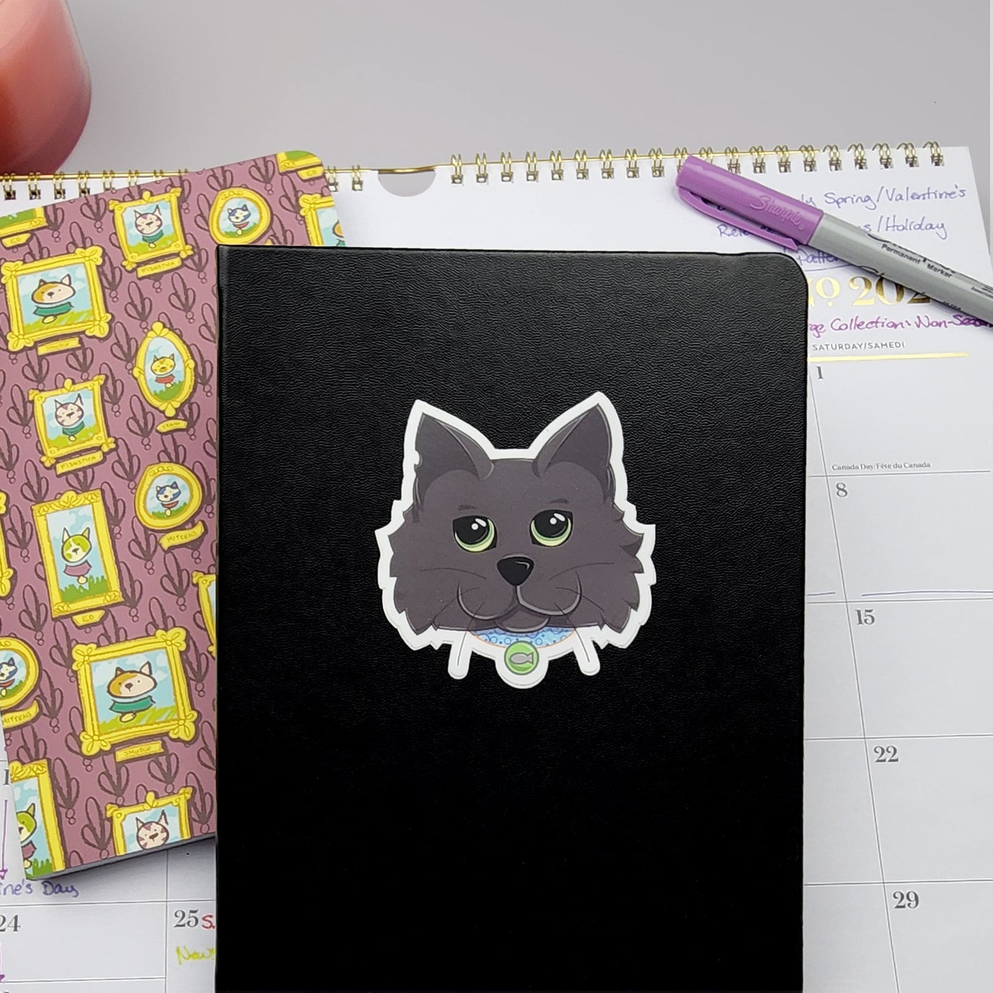 Grey Cat  |  Vinyl Sticker