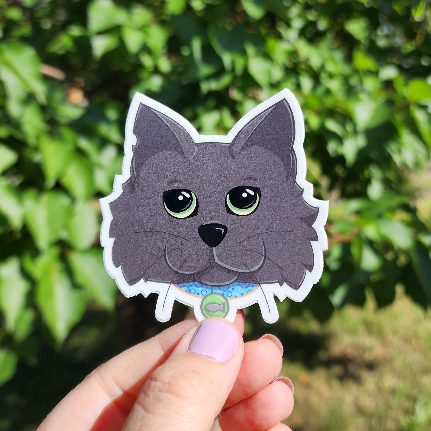 Grey Cat  |  Vinyl Sticker