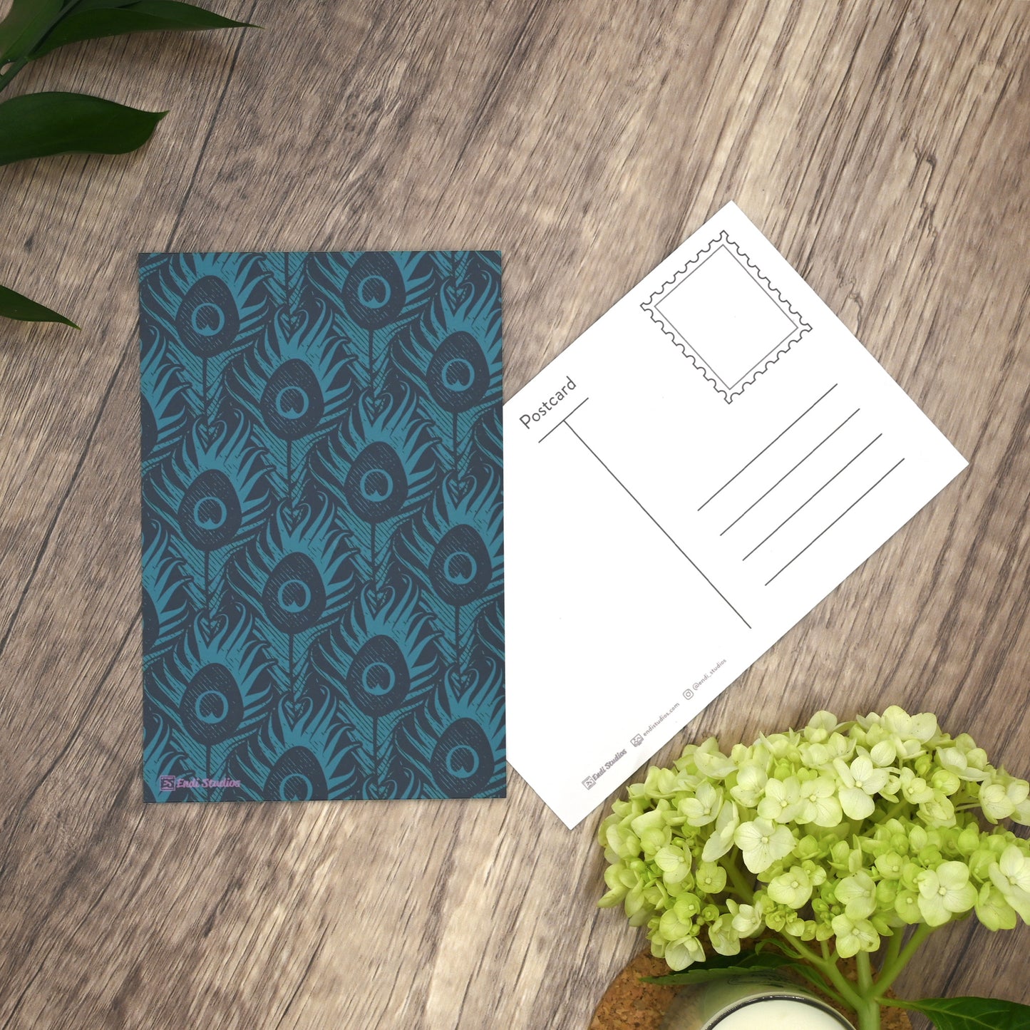 Peacock Feather Postcards | Set of 4