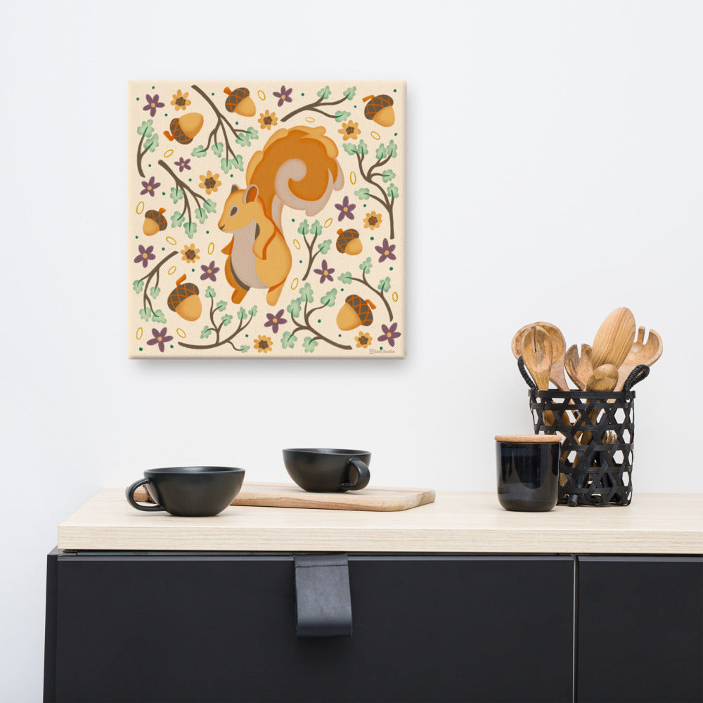 Wildwood Squirrel  |  16" x 16"  |  Canvas Print