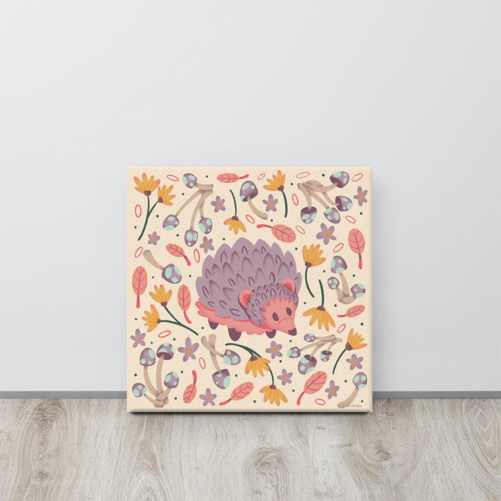 Wildwood Hedgehog  |  16" x 16"  |  Canvas Print