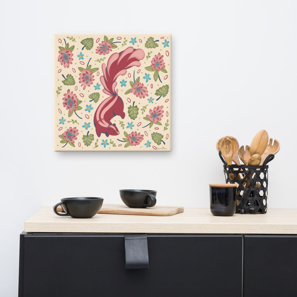 Wildwood Skunk  |  16" x 16"  |  Canvas Print