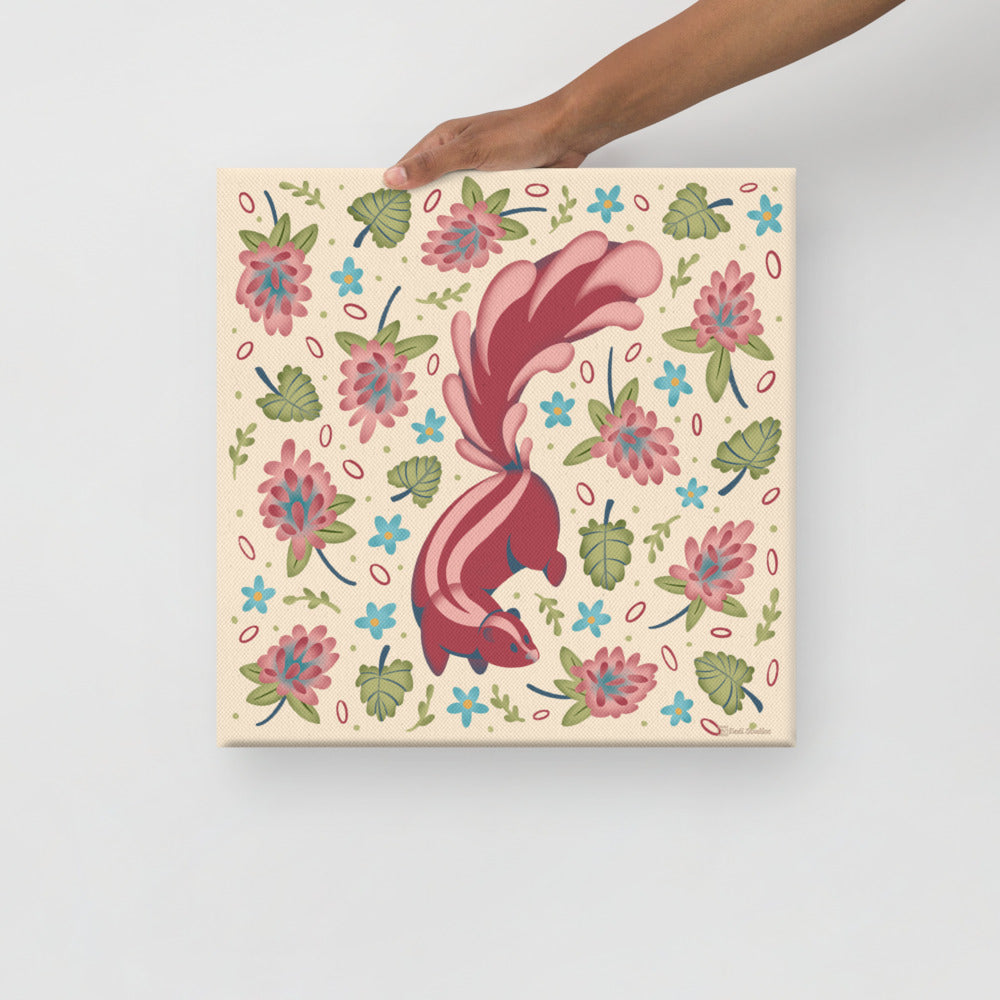 Wildwood Skunk  |  16" x 16"  |  Canvas Print