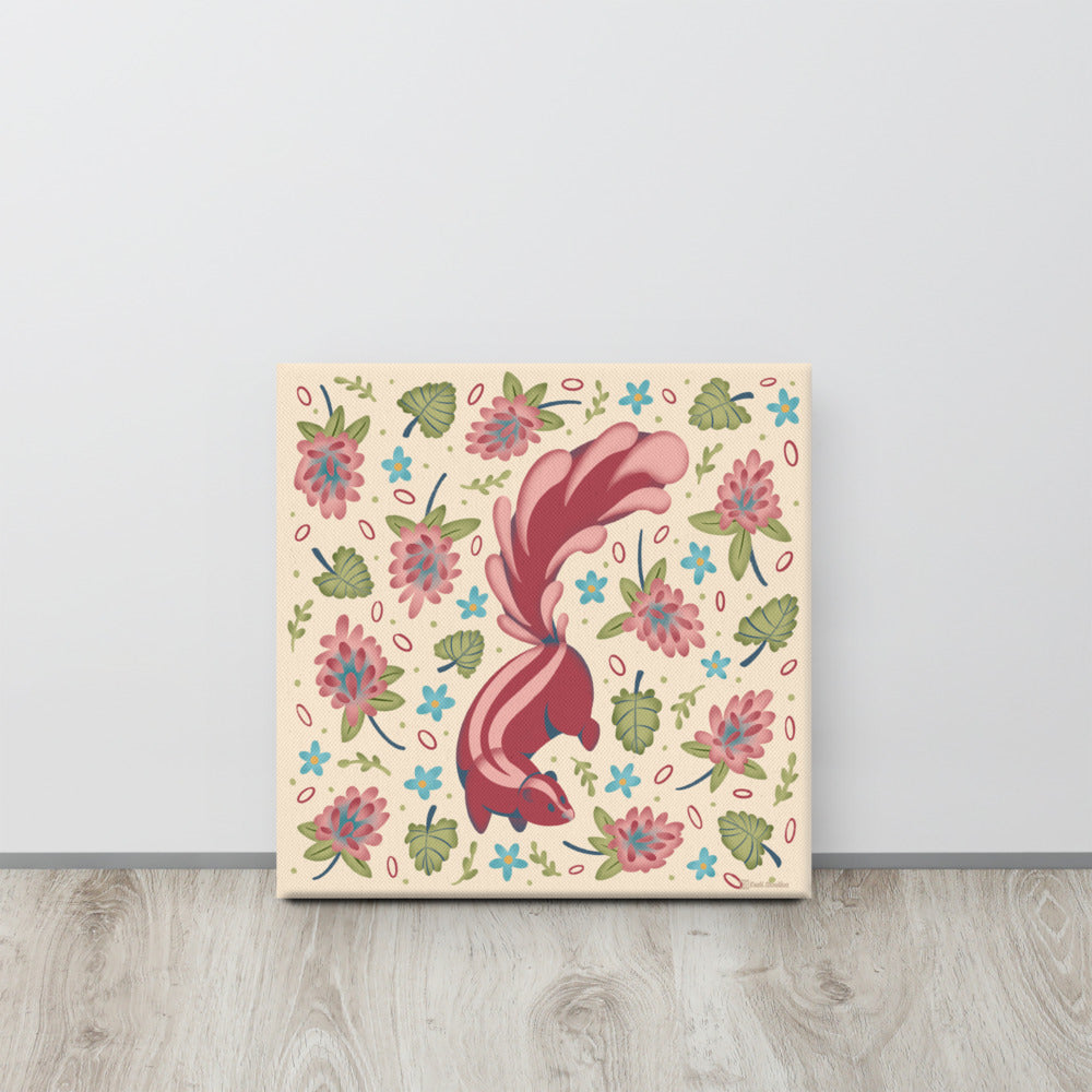 Wildwood Skunk  |  16" x 16"  |  Canvas Print