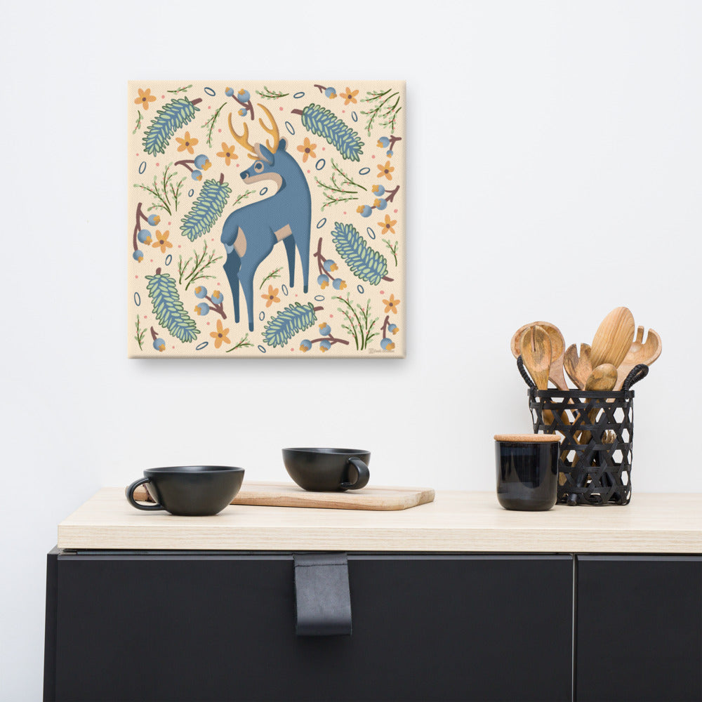 Wildwood Deer  |  16" x 16"  |  Canvas Print