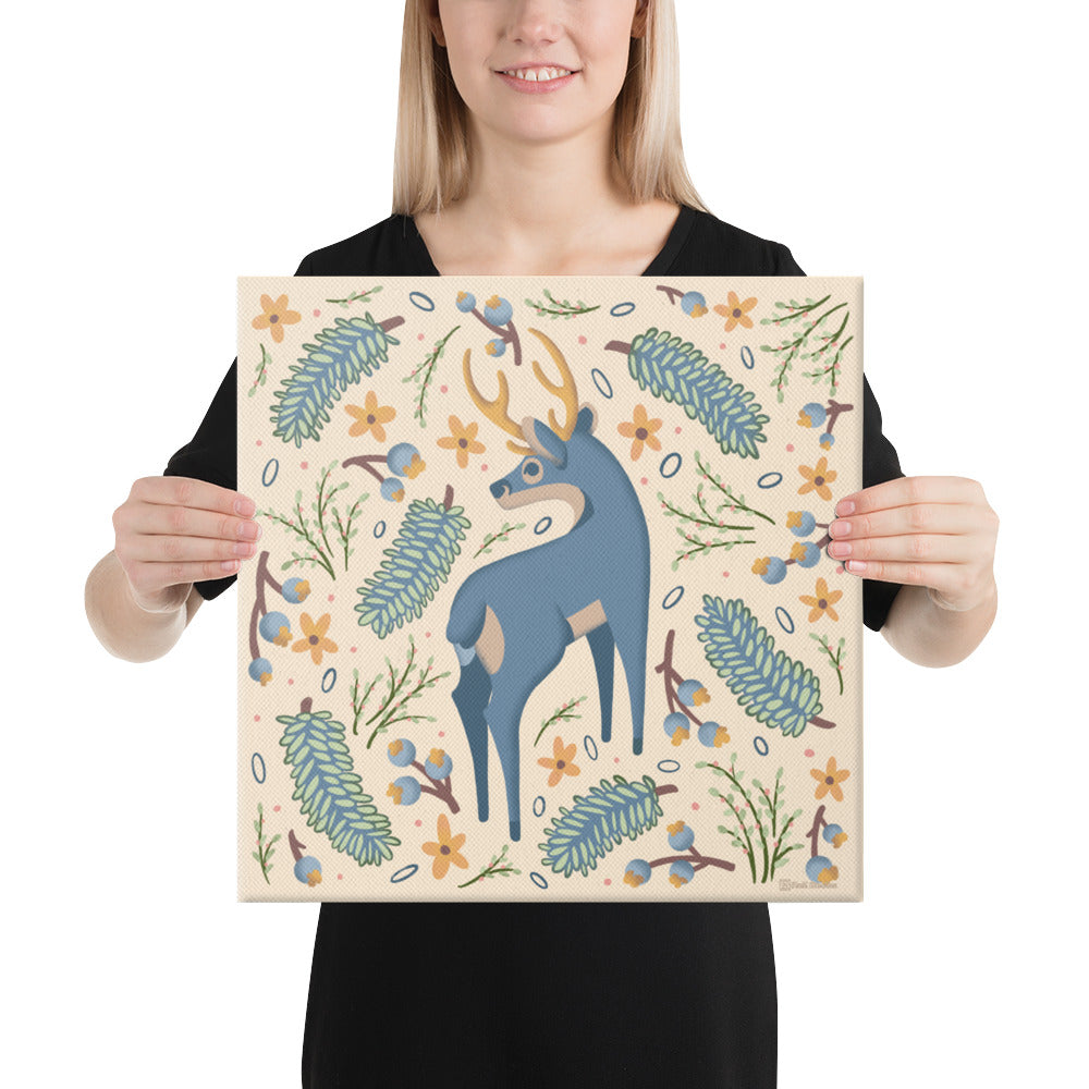 Wildwood Deer  |  16" x 16"  |  Canvas Print