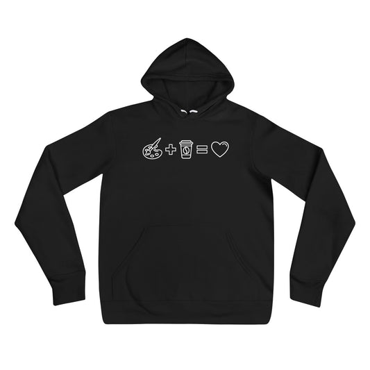 Art + Coffee = Love  |  Unisex Hoodie