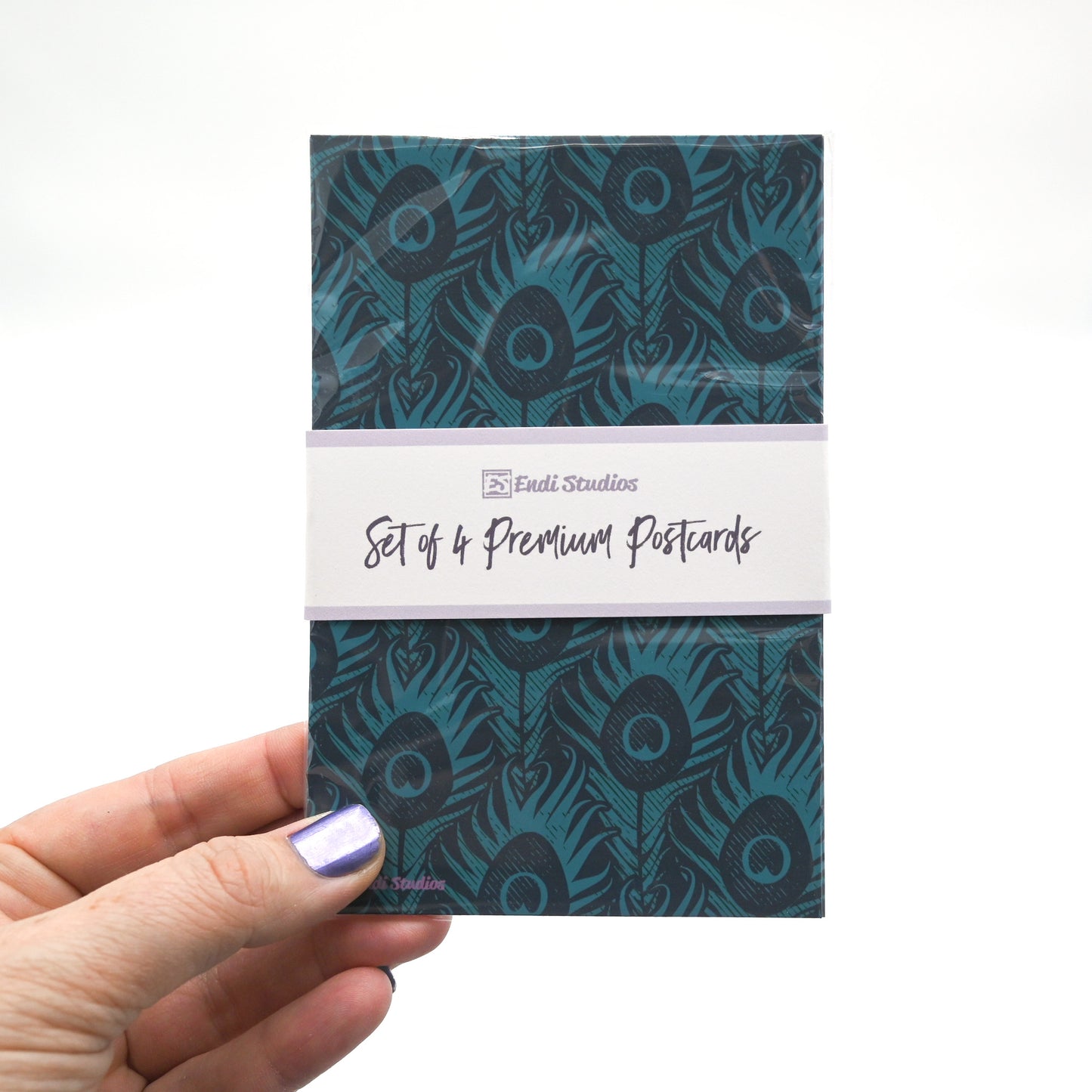 Peacock Feather Postcards | Set of 4