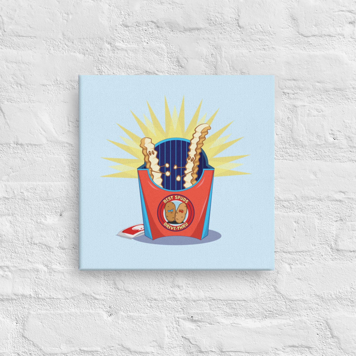 Let's Ketchup  |  12" x 12"  | Canvas Print
