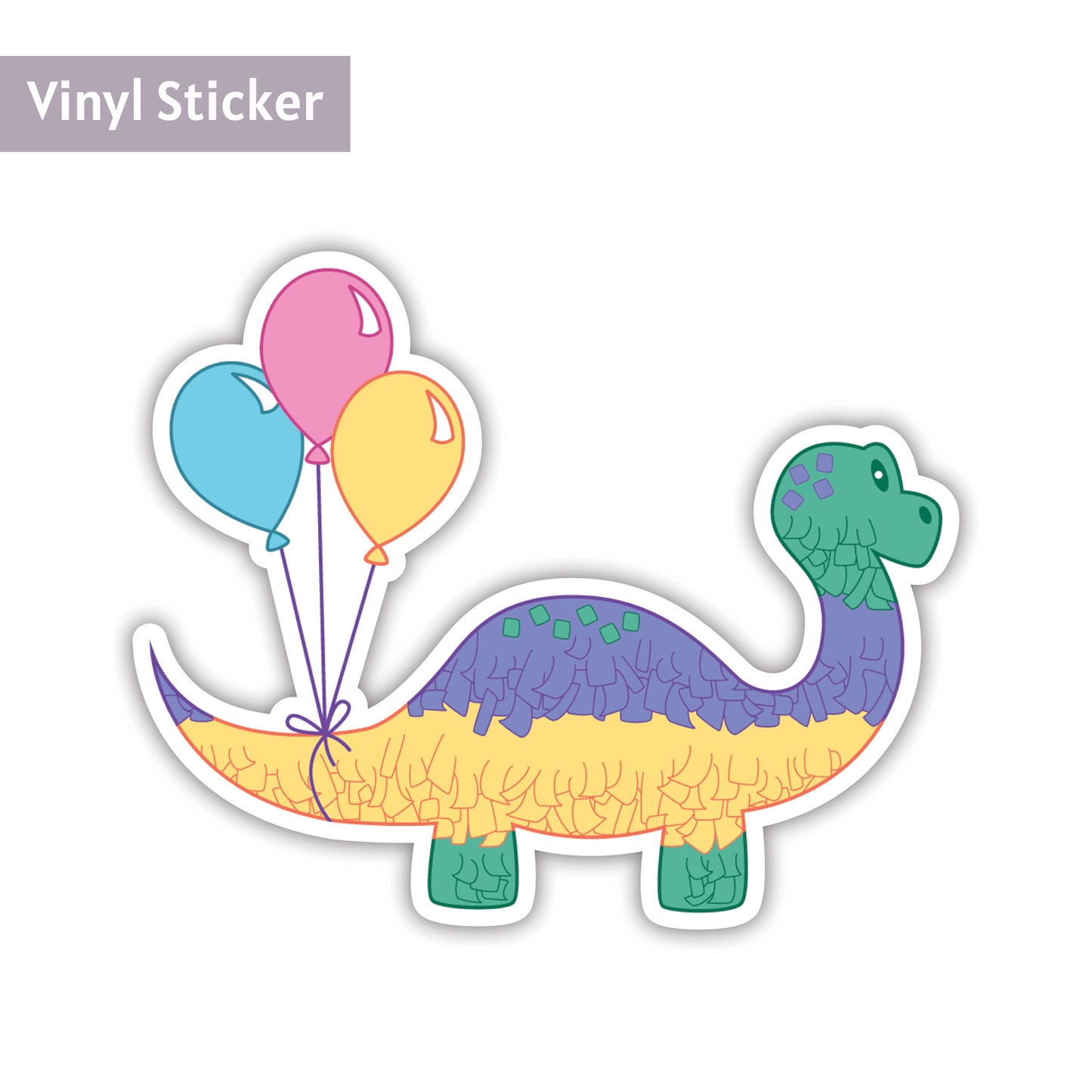Brontosaurus Pinata  |  Vinyl Sticker
