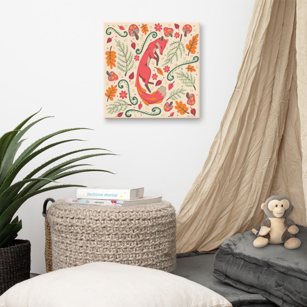 Wildwood Fox  |  16" X 16"  |  Canvas Print