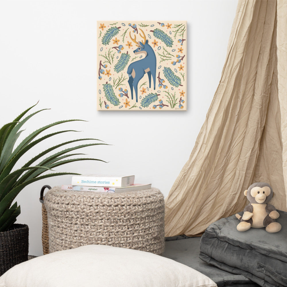 Wildwood Deer  |  16" x 16"  |  Canvas Print