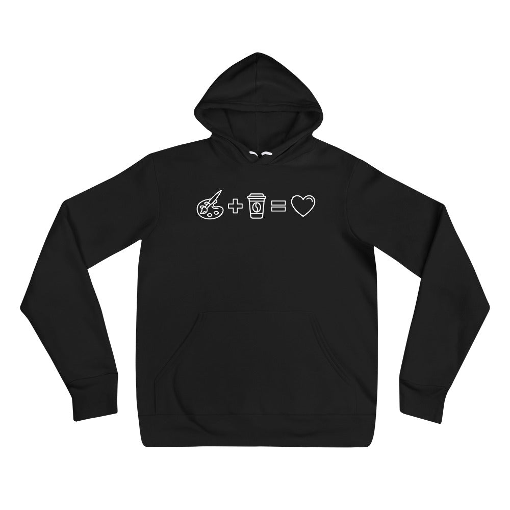Art + Coffee = Love  |  Unisex Hoodie
